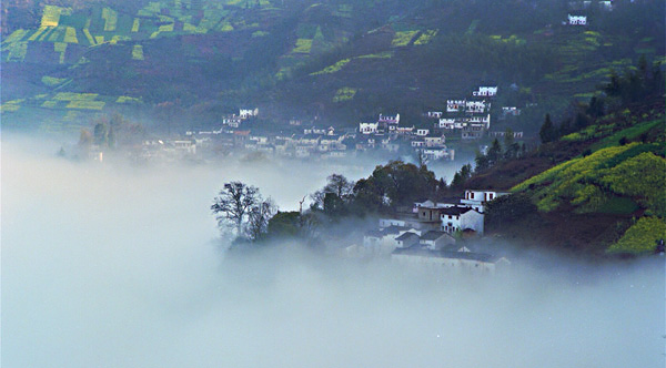 山村晨景 摄影 风月无边