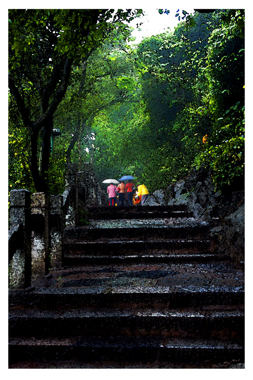 在雨中 摄影 飙车手