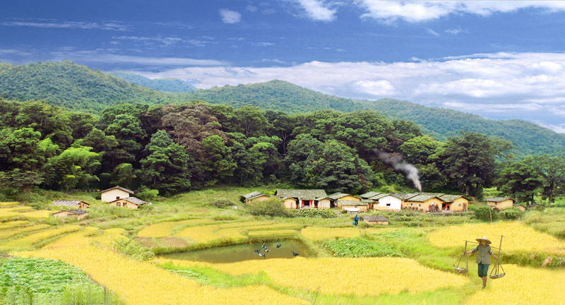 山村人家 摄影 翔鹰