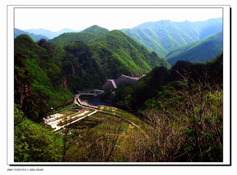 远眺关门山水库大坝 摄影 偶有闲情