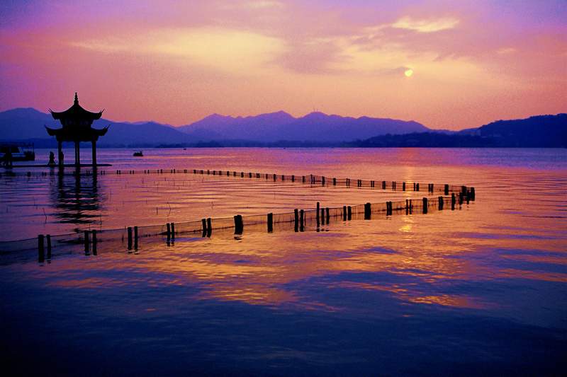 夕照西湖 摄影 华阳居士