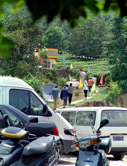 游人上杨梅山 摄影 xie