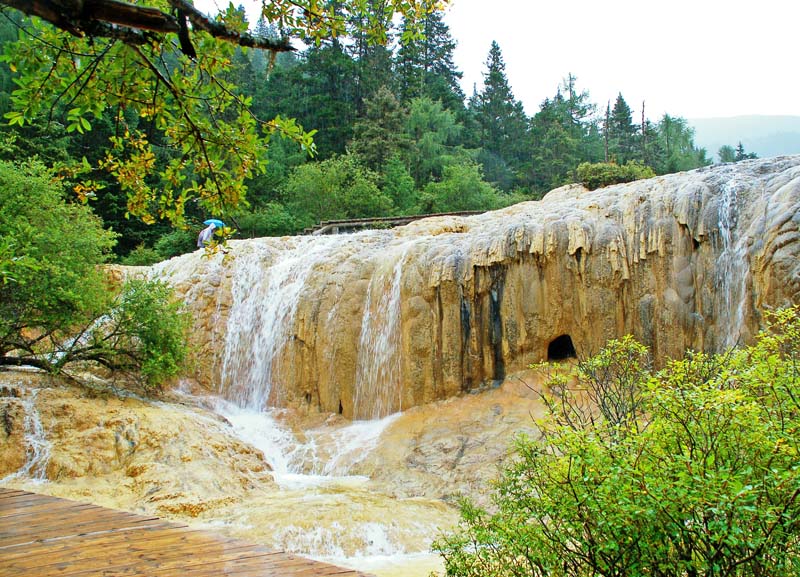 雨中黄龙 摄影 乐山乐水