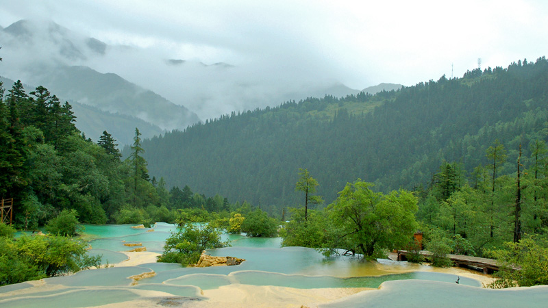 烟雨黄龙 摄影 乐山乐水