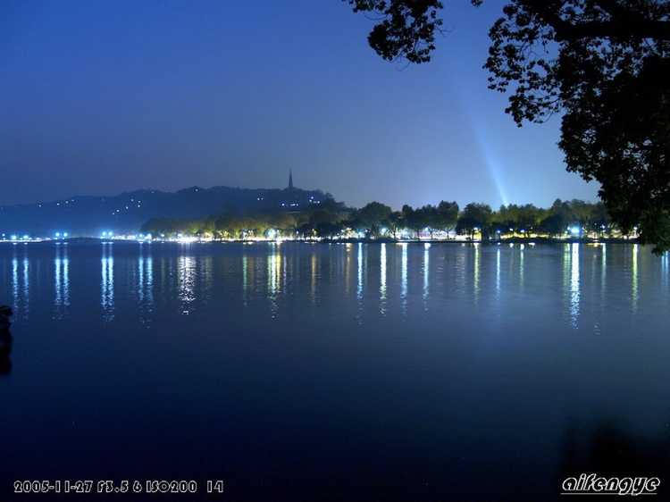 西湖夜景 摄影 爱枫叶