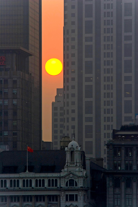 日落上海滩 摄影 huyinghui