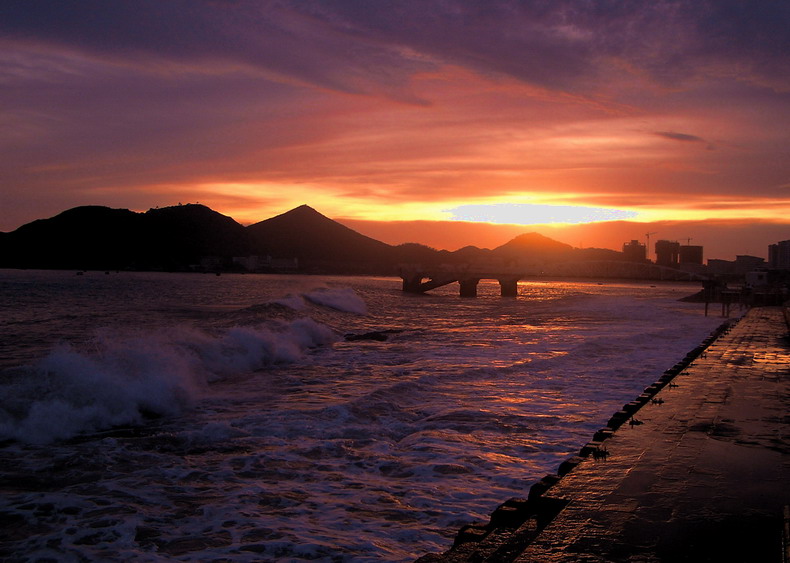 海潮送夕阳 摄影 钱塘老桥