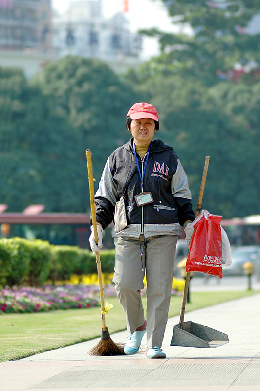 广场美容师 摄影 闲来玩一把