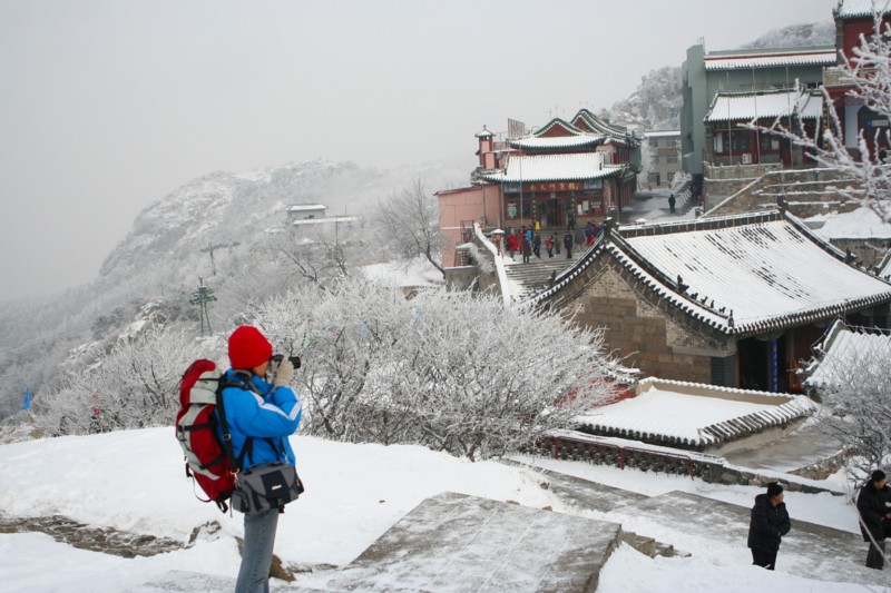 泰山赏雪 摄影 不后悔