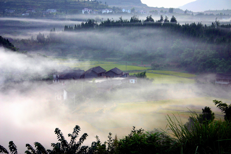 山乡晨雾 摄影 liuxiaozhong