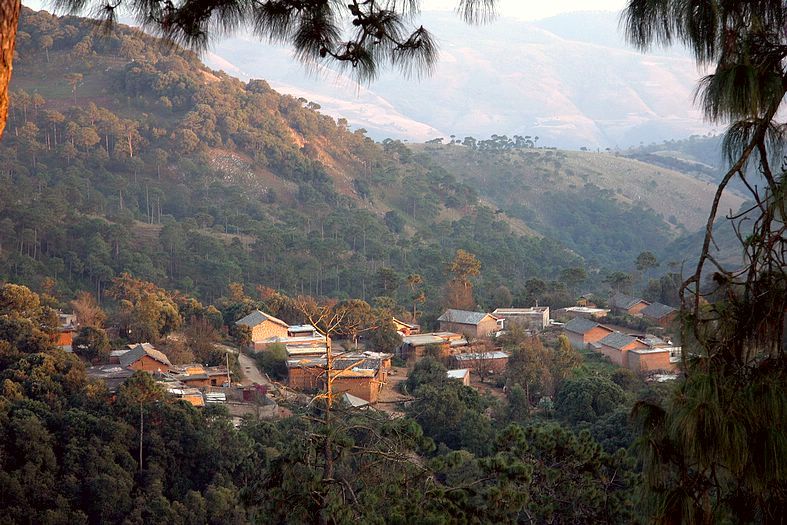 夕照山村 摄影 阿民