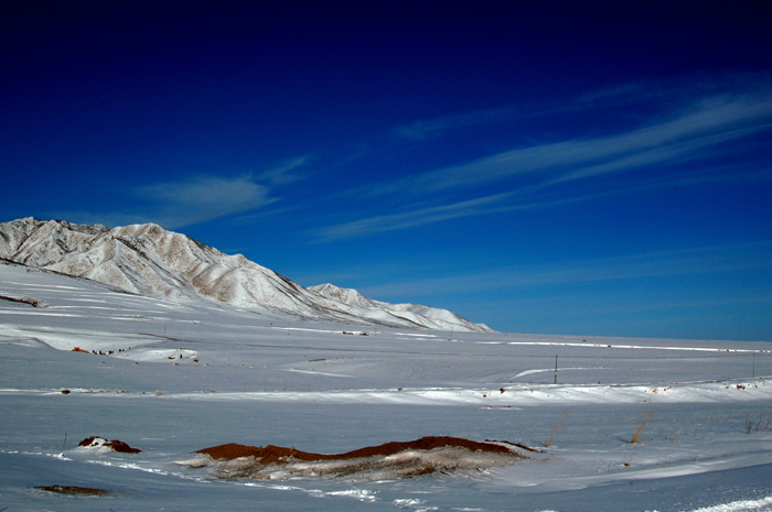 祁连山雪 摄影 裕固人