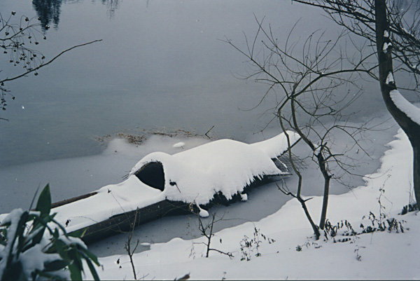 雪中孤船 摄影 梦影普凯