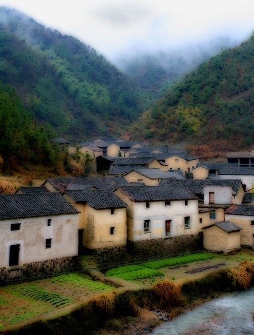 烟雨山村 摄影 小蝈