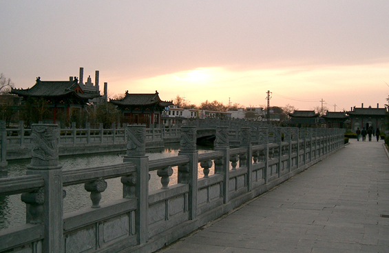 夕阳下的洛阳白马寺 摄影 冬日看海