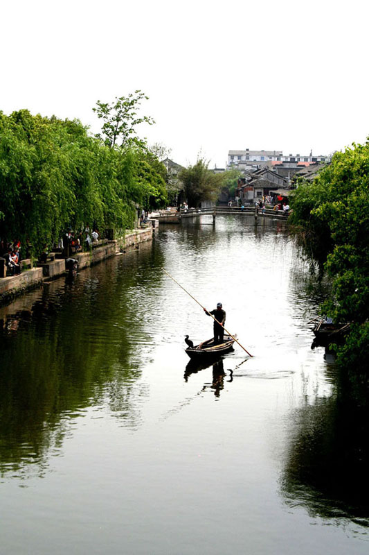 水乡 摄影 油画风景