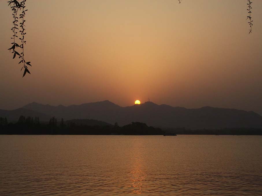 西湖夕阳 摄影 自由天地间