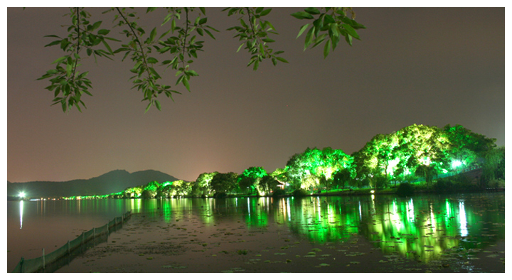 苏堤夜景 摄影 天堂依旧