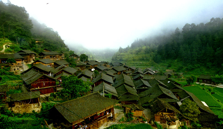 黔东南 郎德上寨 清晨 摄影 水晶儿