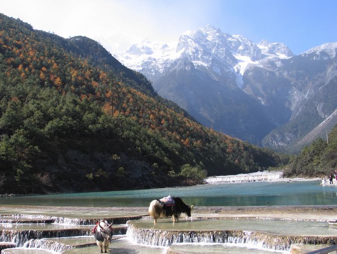 雪山脚下的风景 摄影 雪落湘江