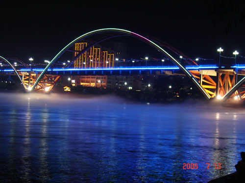 新安江彩虹桥夜景 摄影 fuyizhong