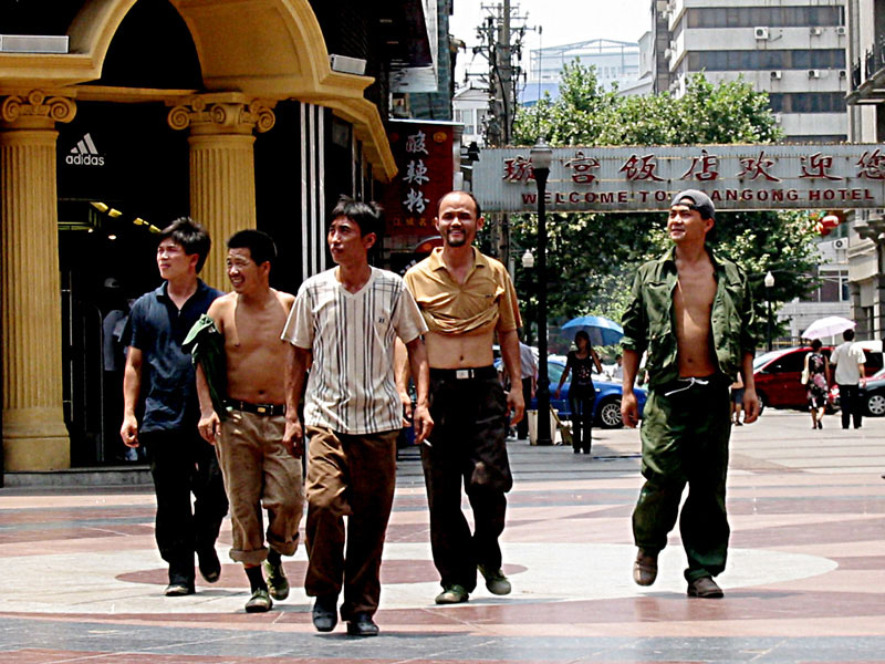 几个农民工 摄影 碧天孤帆