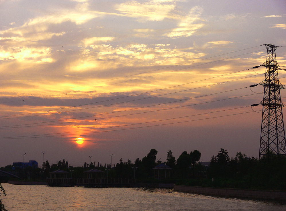 夕阳西落 摄影 老赵