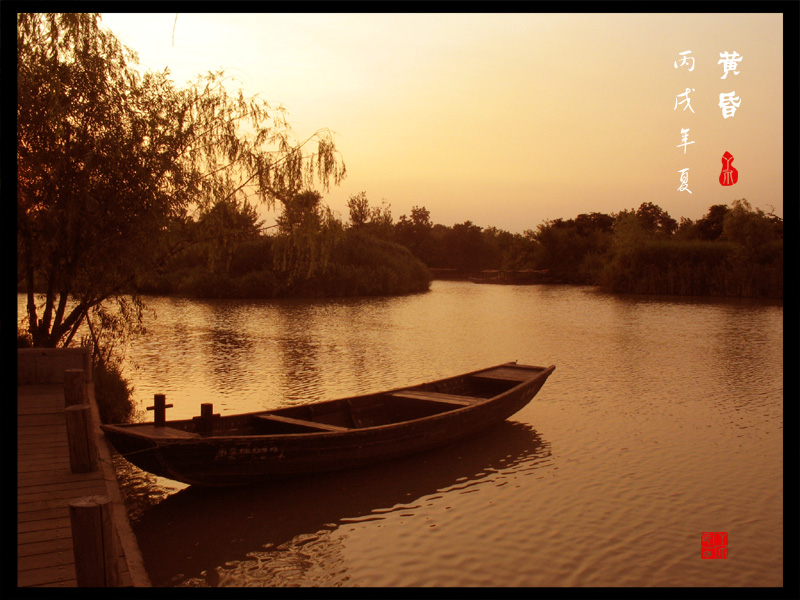 湿地黄昏 摄影 丫爪