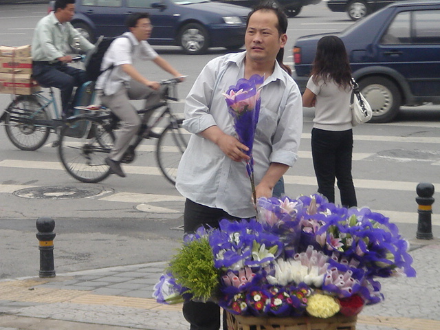 买花先生有点怯 摄影 阿迪