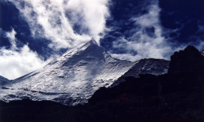 雪山 摄影 雁去