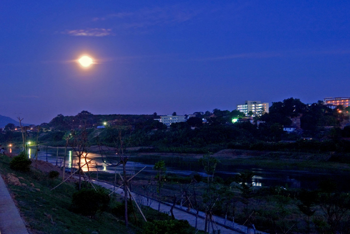 月夜 摄影 桃花江