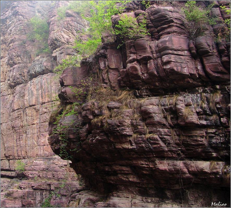 45.红石峡·温盘峪大峡谷·红色页状岩 摄影 马里奥MALIAO