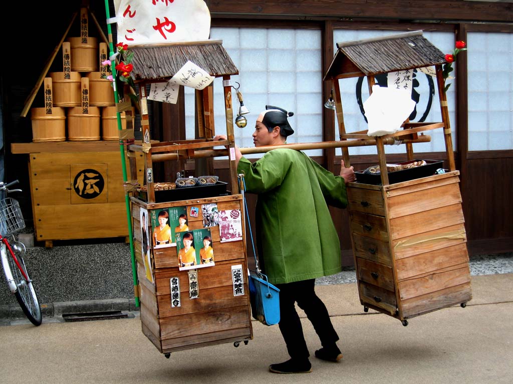 日本小贩 摄影 石人