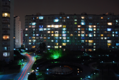 小区夜景 摄影 charly