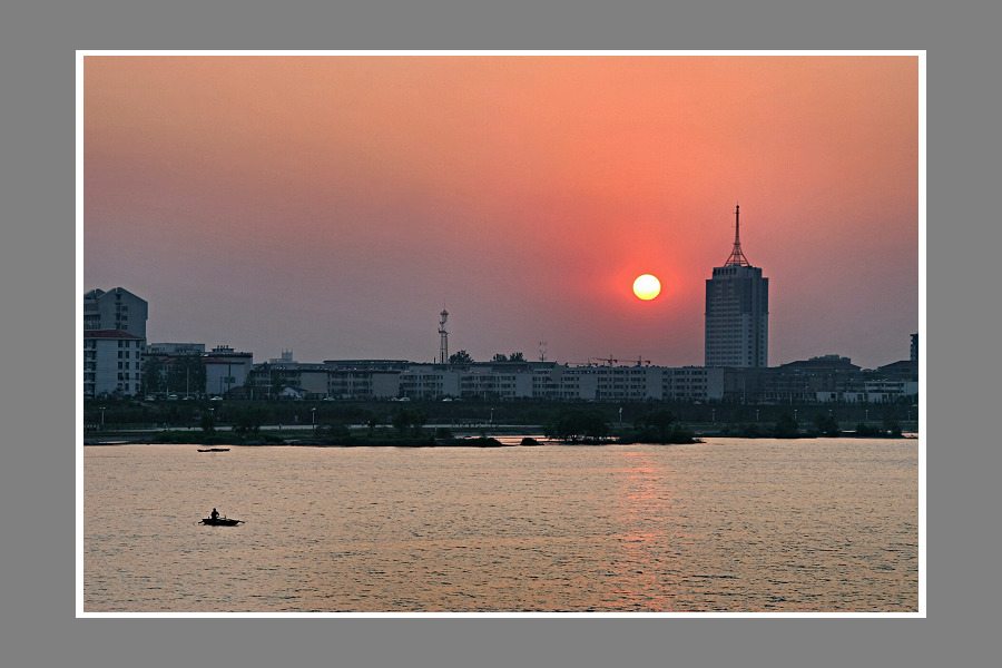 夕照沂河 摄影 清角