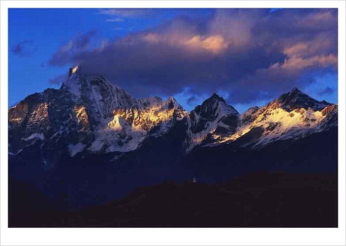 夕照四姑娘山 摄影 采集光影