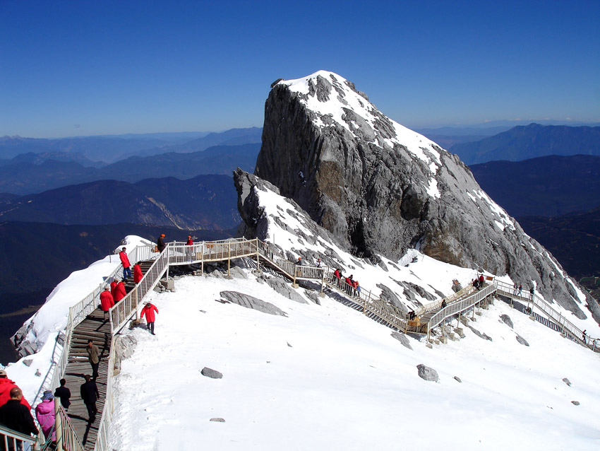 滇西北丽江玉龙雪山登山棧道 摄影 书呆老井