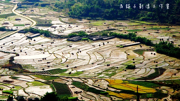 大地线条 摄影 雨后_斜阳