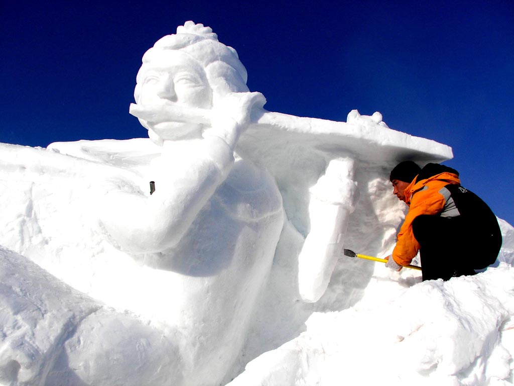 巴里坤的雪文化 摄影 野导三朗