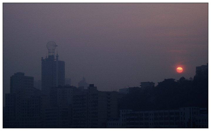 夕阳 摄影 清洁工