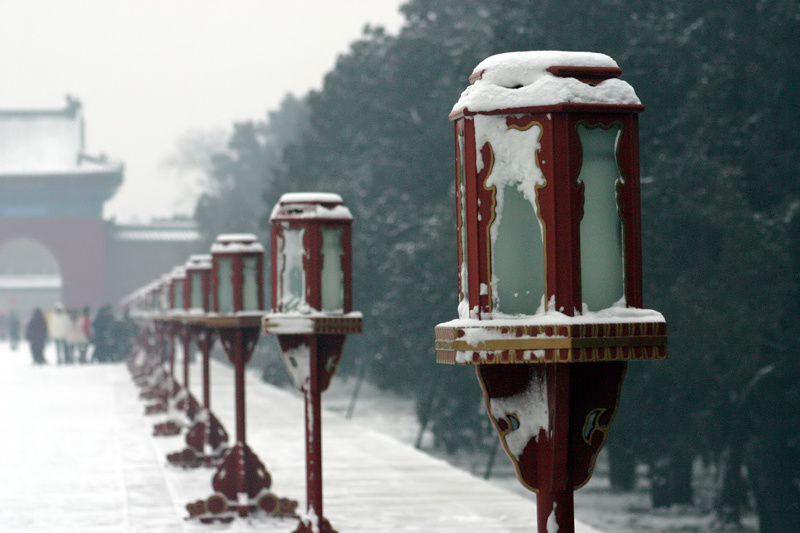 天坛的雪 摄影 白银老周