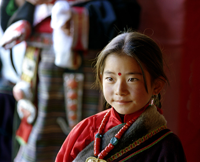 拉卜楞寺 少女 摄影 水晶儿