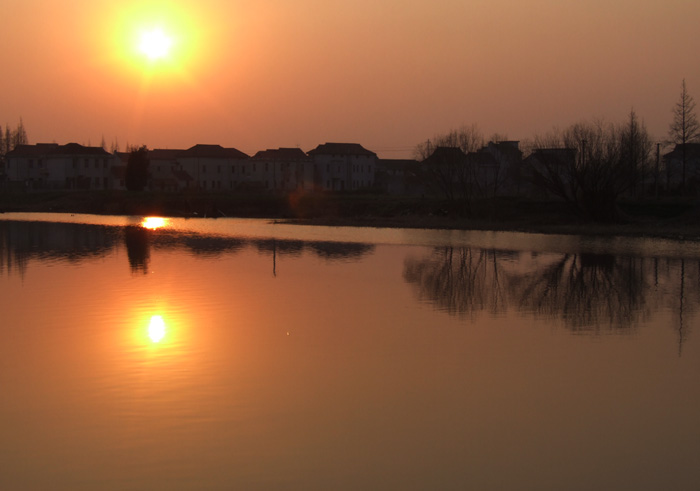 夕阳斜照 摄影 田园