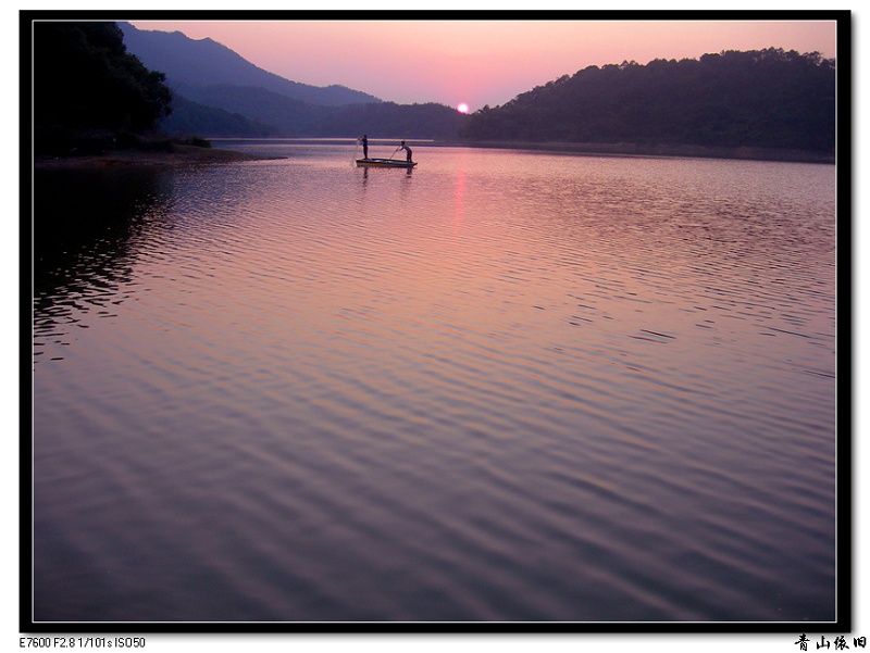 夕阳下的潼湖 摄影 青山依旧