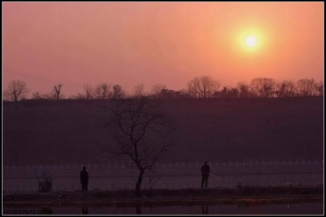 日落前湖 摄影 lingsu