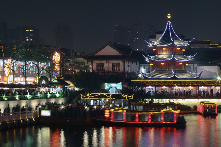 大年初三晚上的南京夫子庙 摄影 台城松