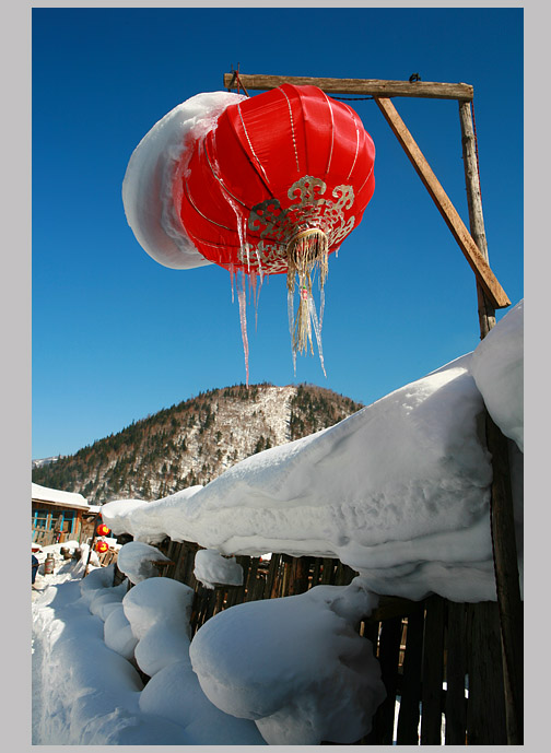 红灯映雪庆吉祥 摄影 北京咖啡心情