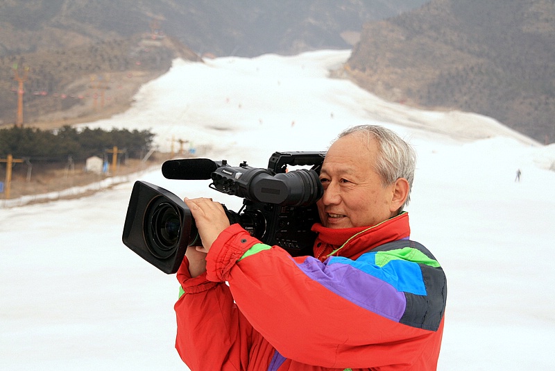 滑雪之余玩摄像 摄影 冰刀