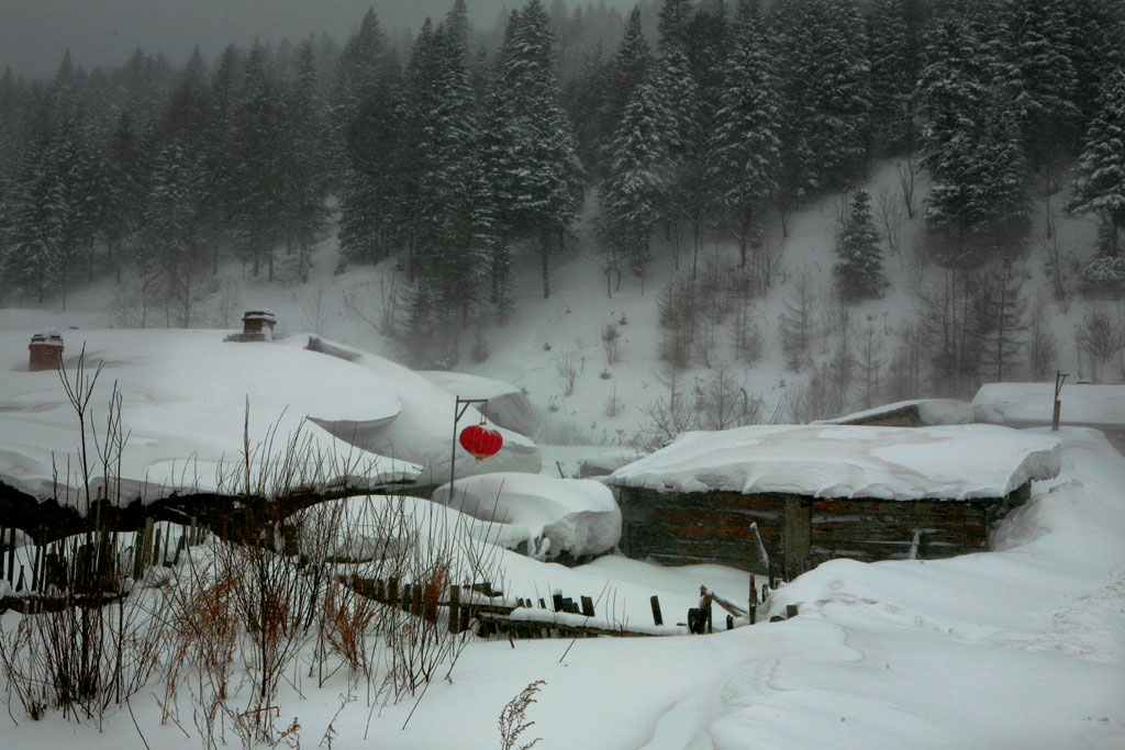 风雪村落 摄影 qyx