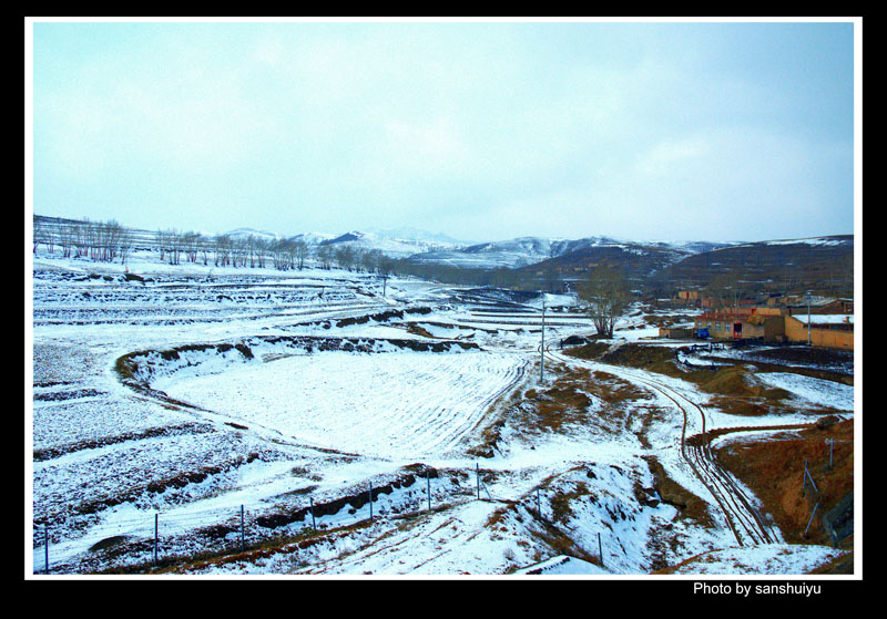 山乡雪景 摄影 三水鱼